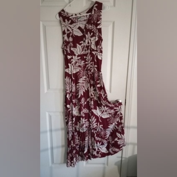 Flowing Paradise Found Mermaid Styled Maxi Dress-Vintage 55" Long - Picture 5 of 5